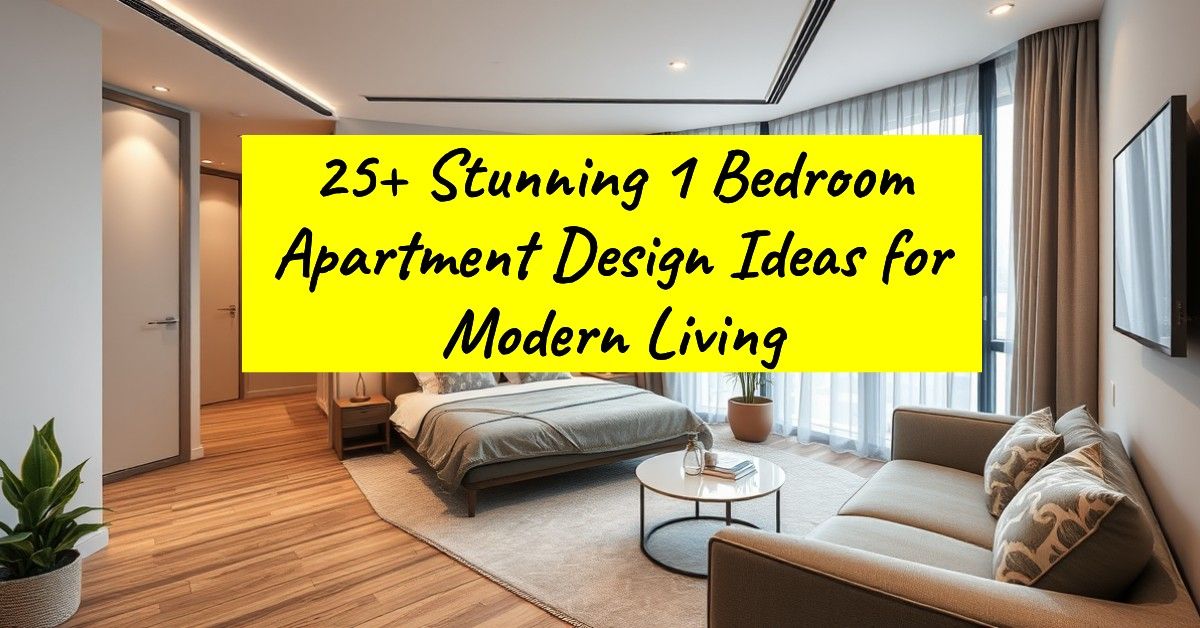 25+ Stunning 1 Bedroom Apartment Design Ideas for Modern Living