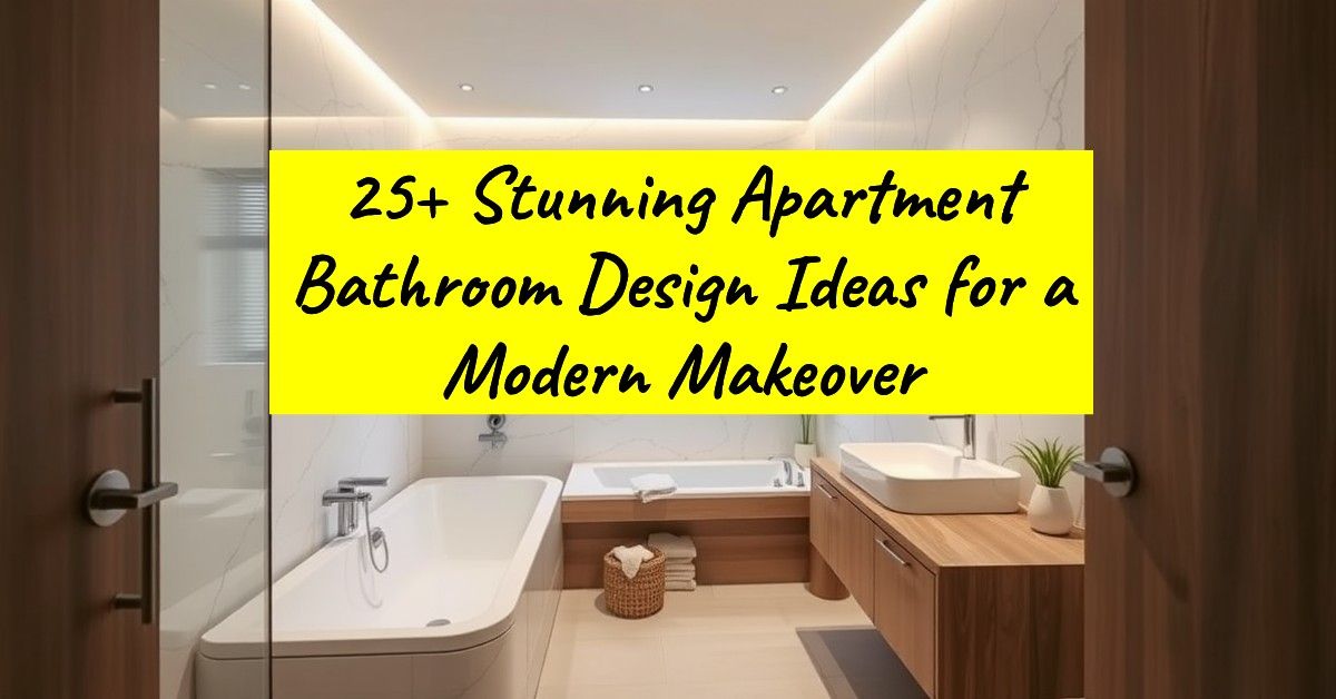 25+ Stunning Apartment Bathroom Design Ideas for a Modern Makeover