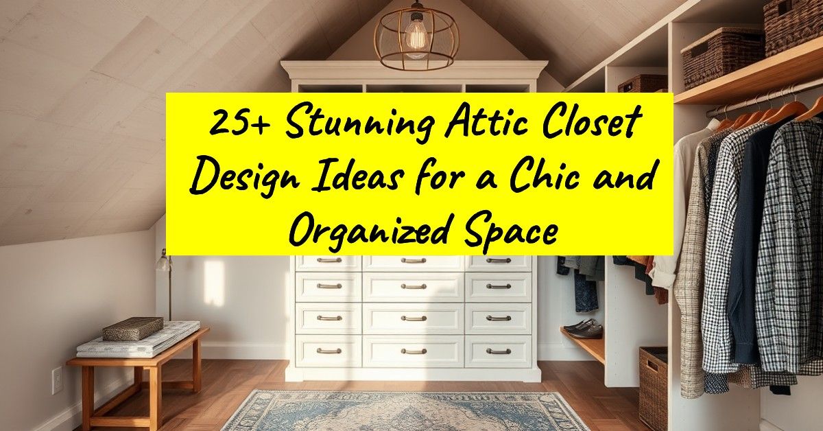 25+ Stunning Attic Closet Design Ideas for a Chic and Organized Space