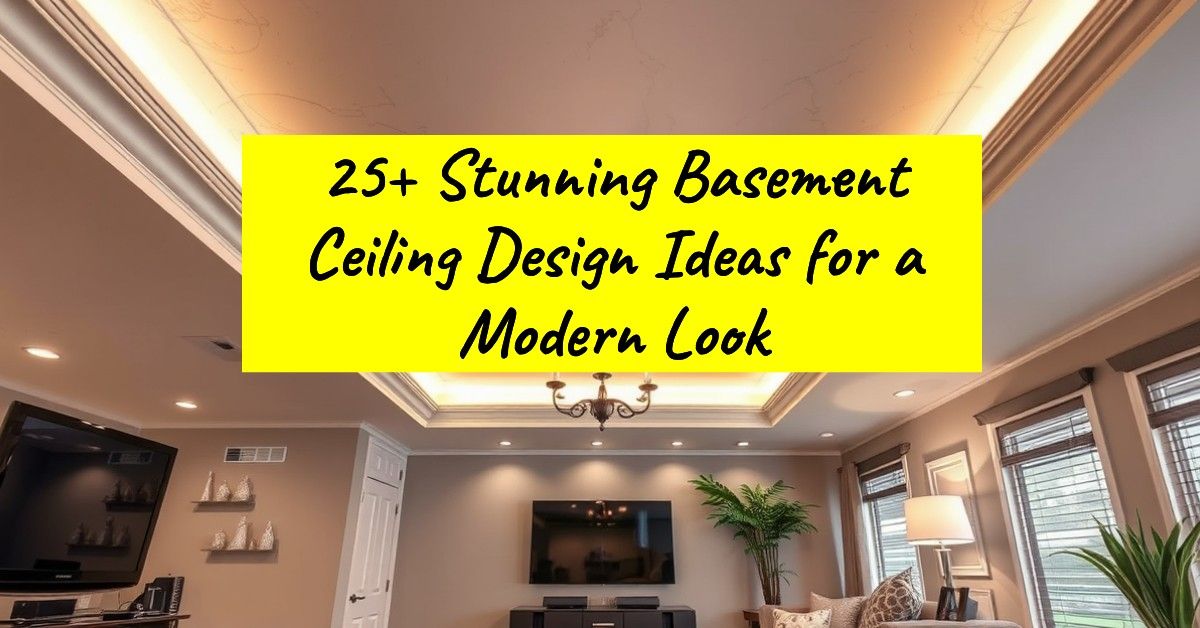 25+ Stunning Basement Ceiling Design Ideas for a Modern Look