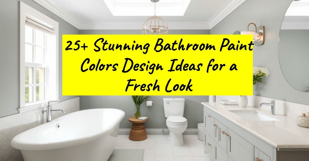 25+ Stunning Bathroom Paint Colors Design Ideas for a Fresh Look