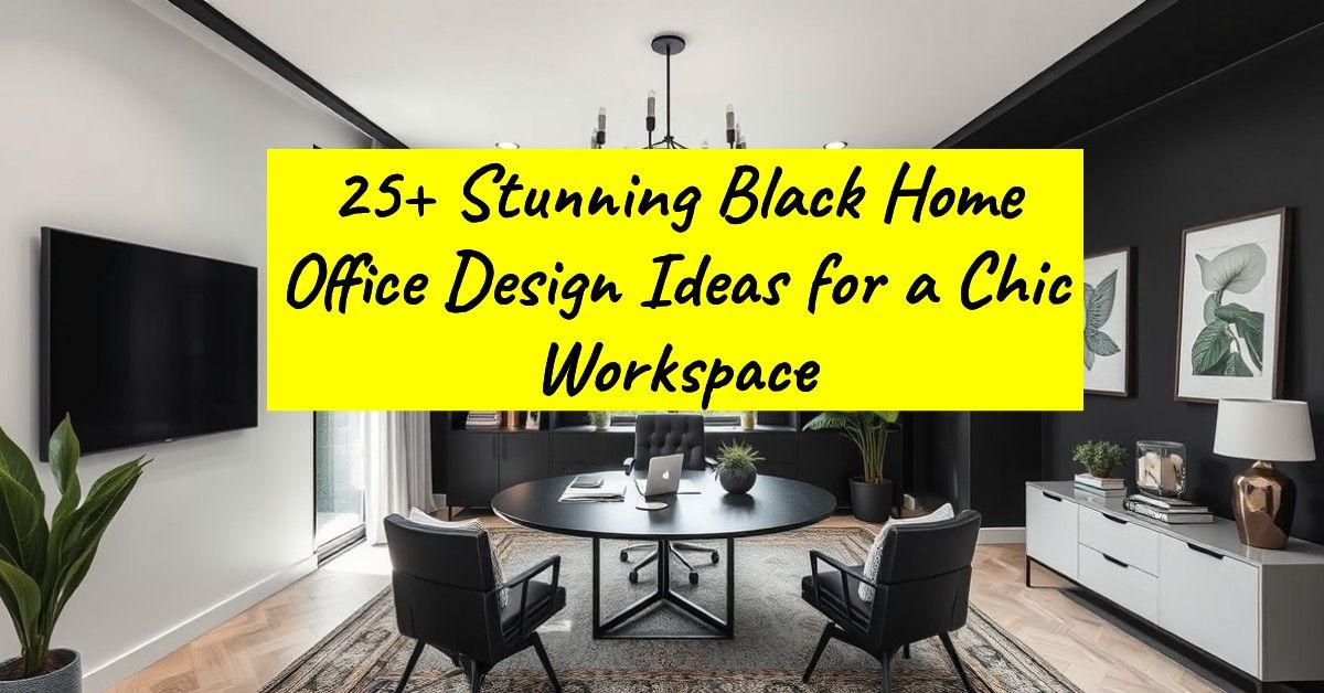 25+ Stunning Black Home Office Design Ideas for a Chic Workspace