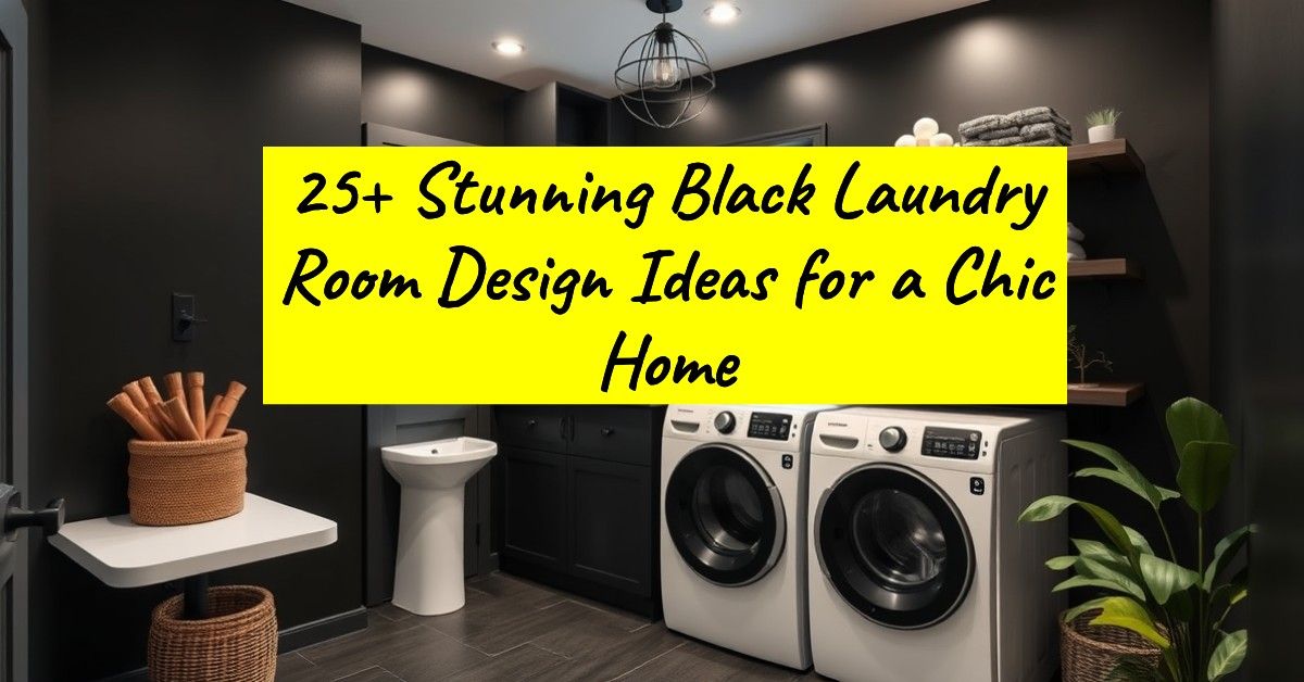 25+ Stunning Black Laundry Room Design Ideas for a Chic Home