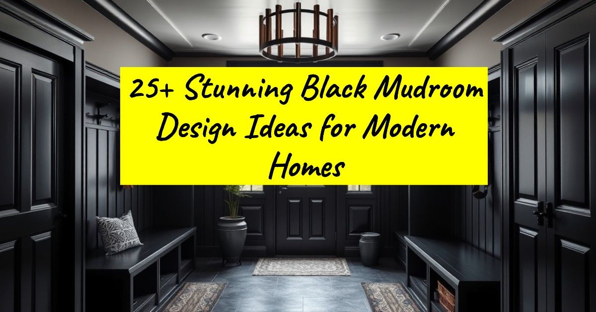 25+ Stunning Black Mudroom Design Ideas for Modern Homes