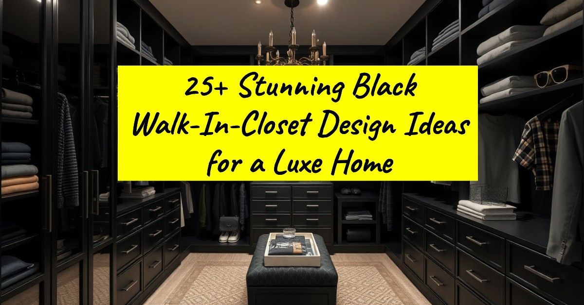 25+ Stunning Black Walk-In-Closet Design Ideas for a Luxe Home