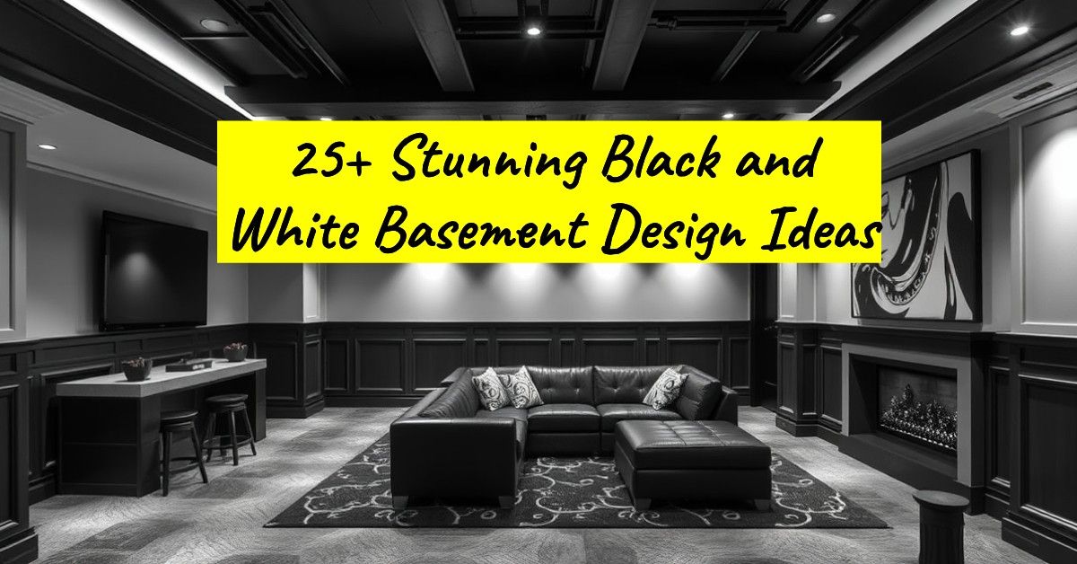 25+ Stunning Black and White Basement Design Ideas