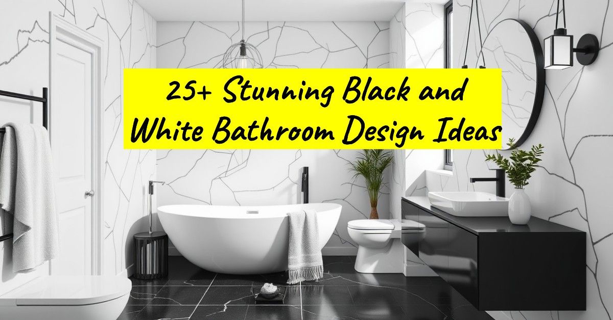 25+ Stunning Black and White Bathroom Design Ideas