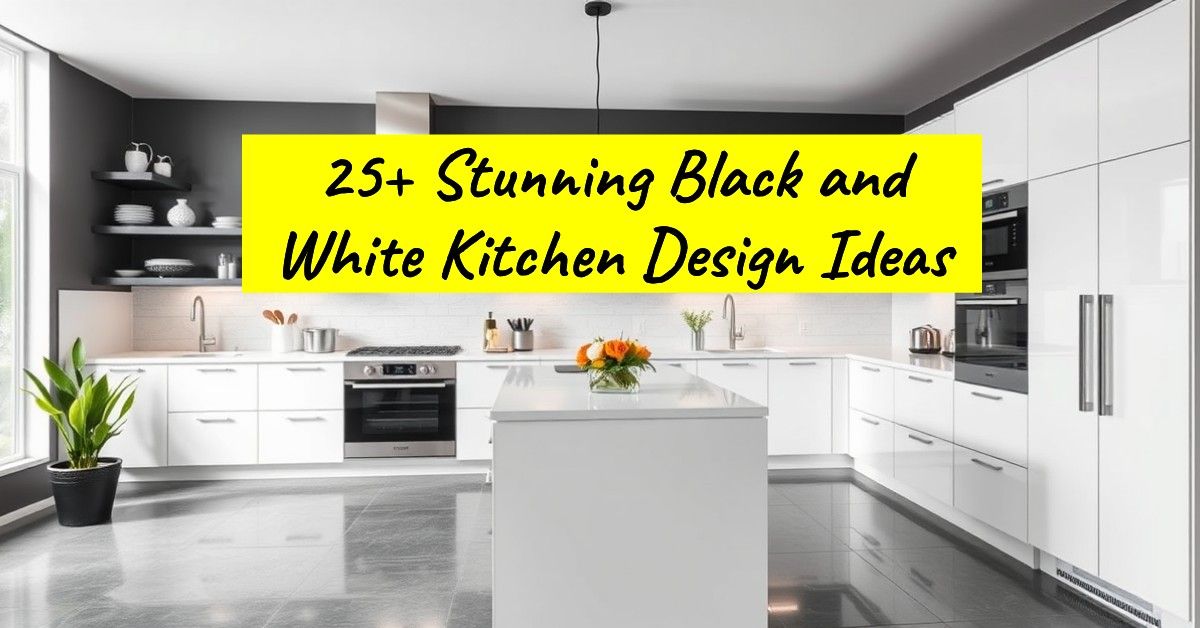 25+ Stunning Black and White Kitchen Design Ideas