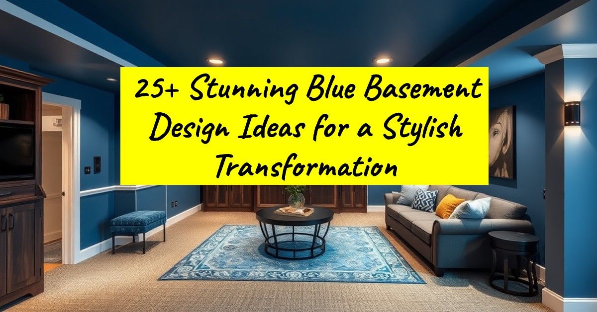 25+ Stunning Blue Basement Design Ideas for a Stylish Transformation