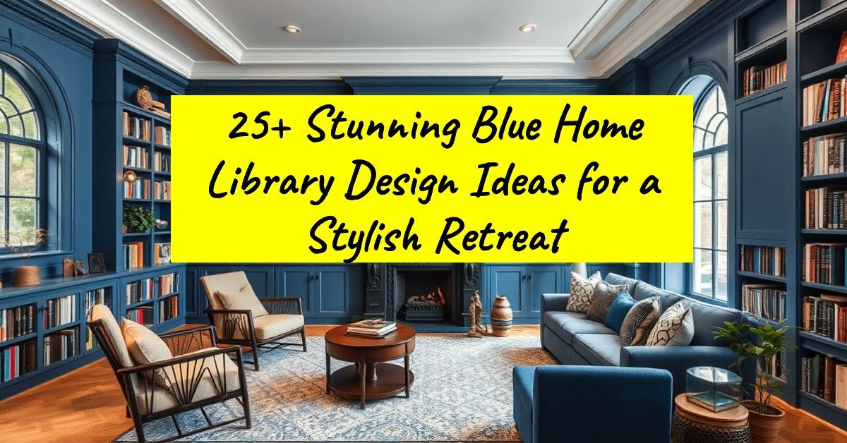 25+ Stunning Blue Home Library Design Ideas for a Stylish Retreat