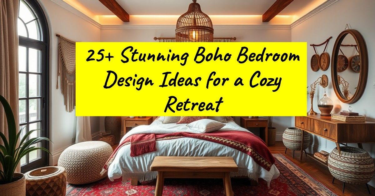 25+ Stunning Boho Bedroom Design Ideas for a Cozy Retreat