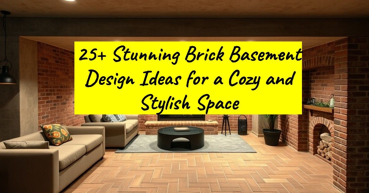 25+ Stunning Brick Basement Design Ideas for a Cozy and Stylish Space