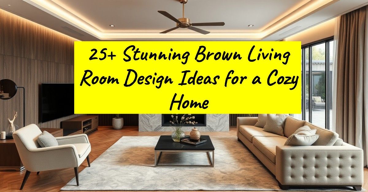 25+ Stunning Brown Living Room Design Ideas for a Cozy Home