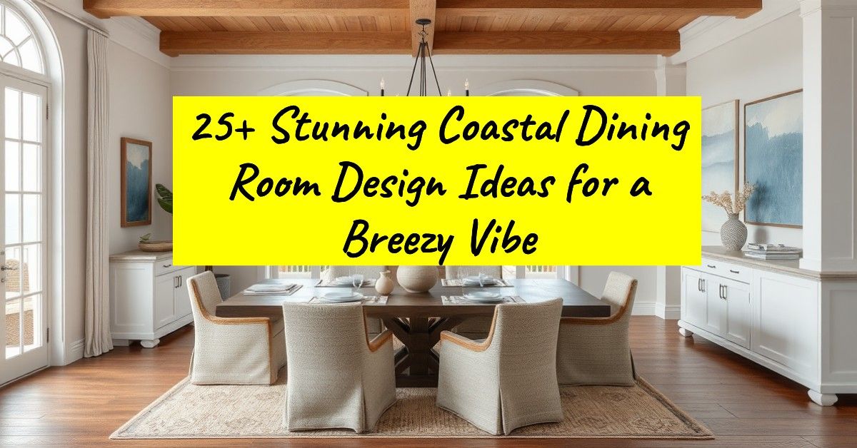 25+ Stunning Coastal Dining Room Design Ideas for a Breezy Vibe