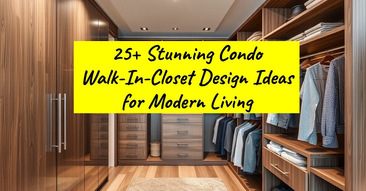 25+ Stunning Condo Walk-In-Closet Design Ideas for Modern Living