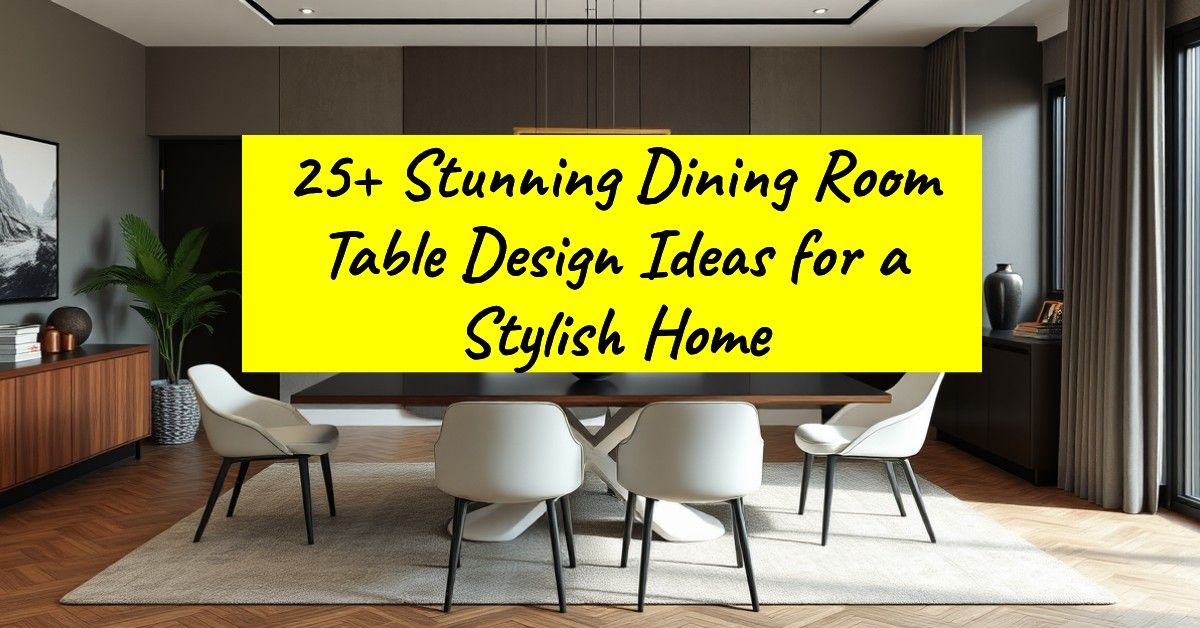 25+ Stunning Dining Room Table Design Ideas for a Stylish Home