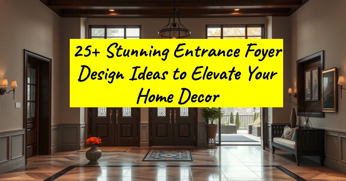 25+ Stunning Entrance Foyer Design Ideas to Elevate Your Home Decor