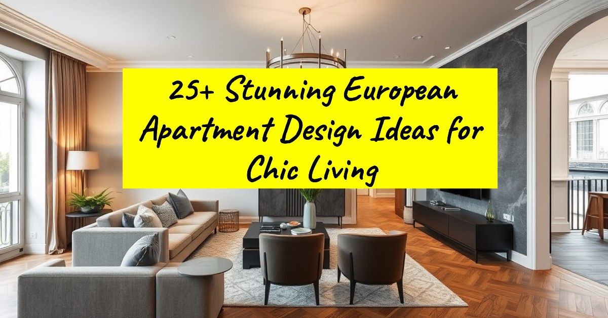 25+ Stunning European Apartment Design Ideas for Chic Living