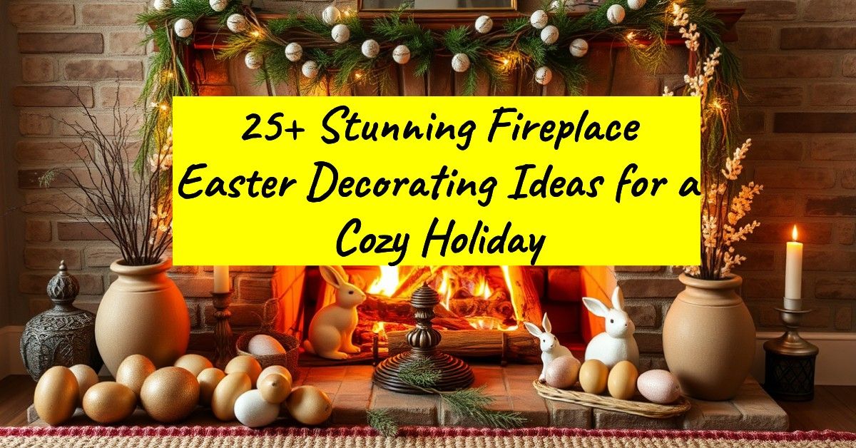 25+ Stunning Fireplace Easter Decorating Ideas for a Cozy Holiday