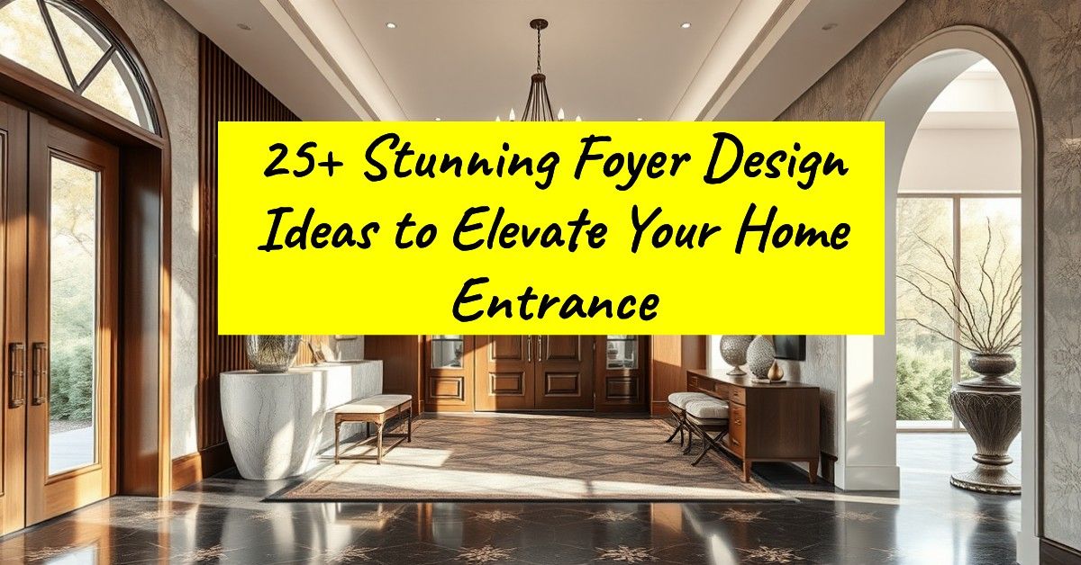 25+ Stunning Foyer Design Ideas to Elevate Your Home Entrance