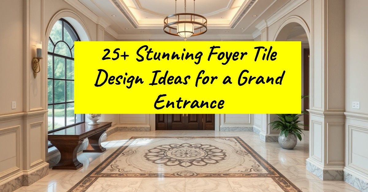 25+ Stunning Foyer Tile Design Ideas for a Grand Entrance