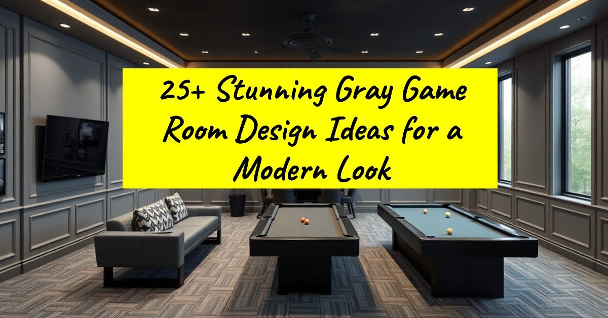 25+ Stunning Gray Game Room Design Ideas for a Modern Look