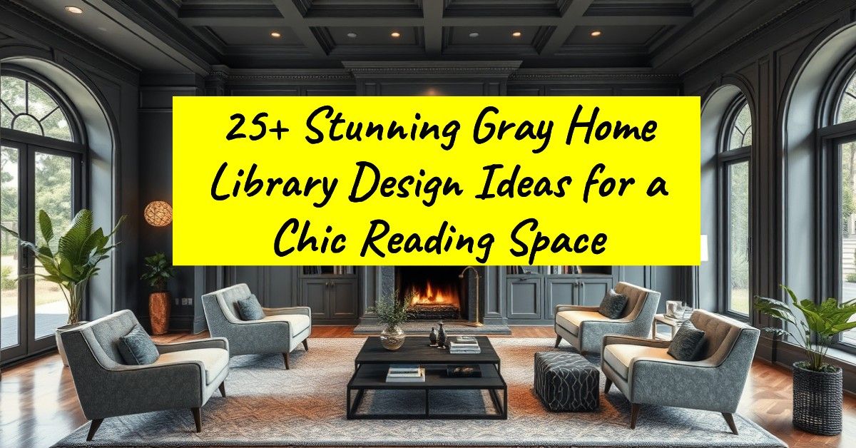 25+ Stunning Gray Home Library Design Ideas for a Chic Reading Space