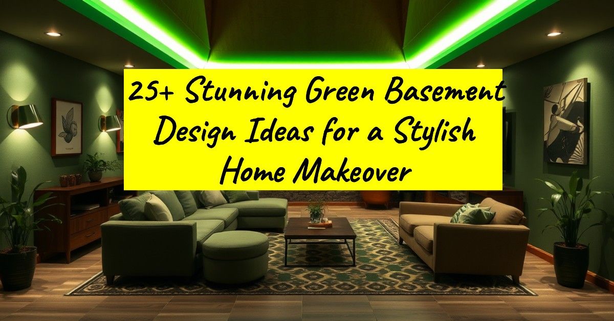 25+ Stunning Green Basement Design Ideas for a Stylish Home Makeover