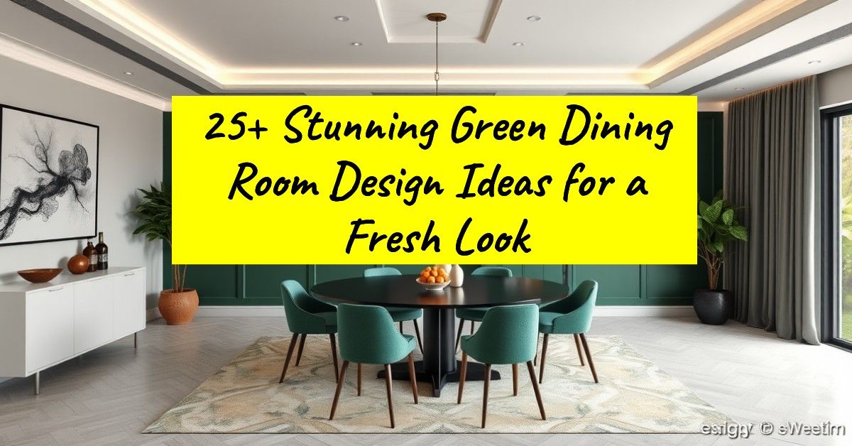 25+ Stunning Green Dining Room Design Ideas for a Fresh Look