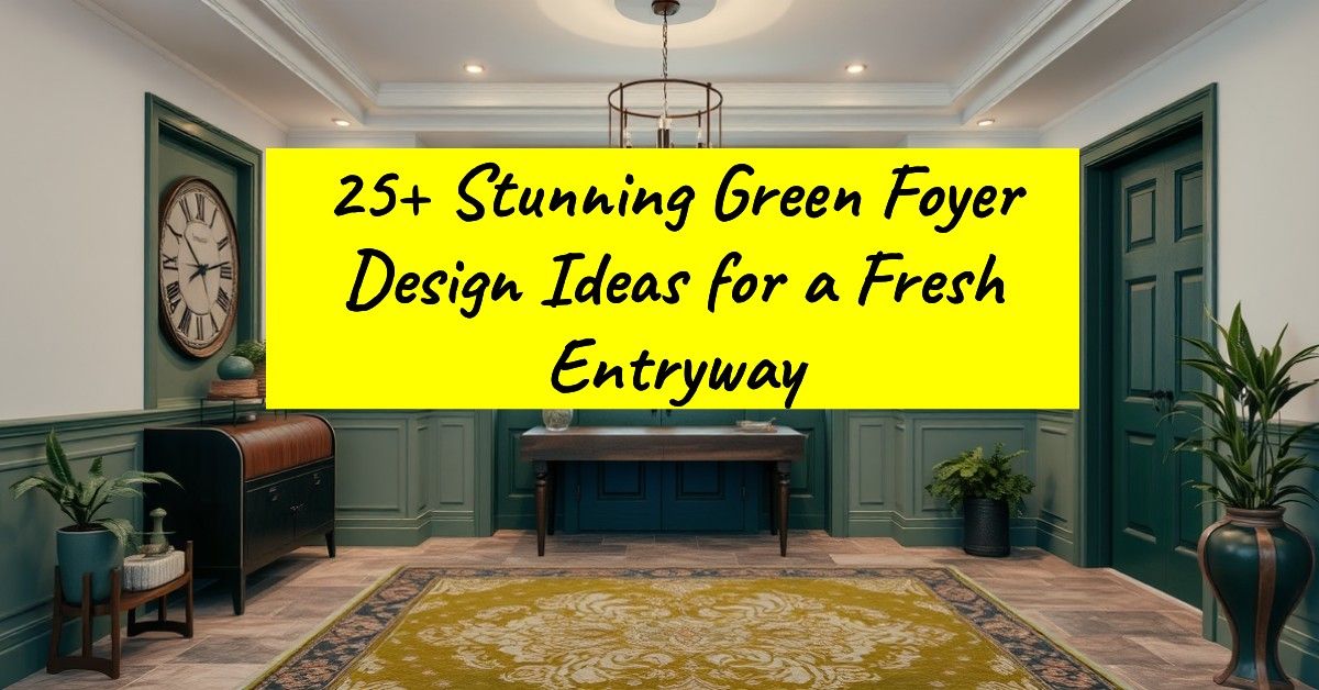 25+ Stunning Green Foyer Design Ideas for a Fresh Entryway