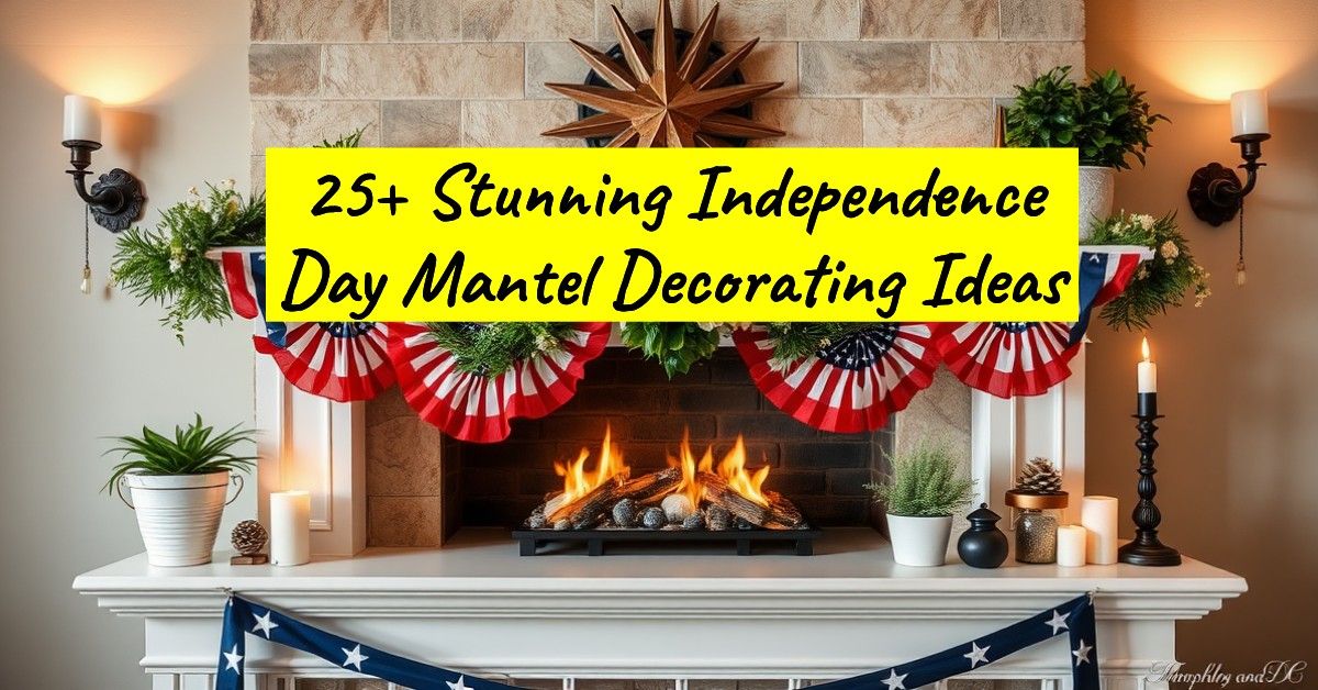 25+ Stunning Independence Day Mantel Decorating Ideas