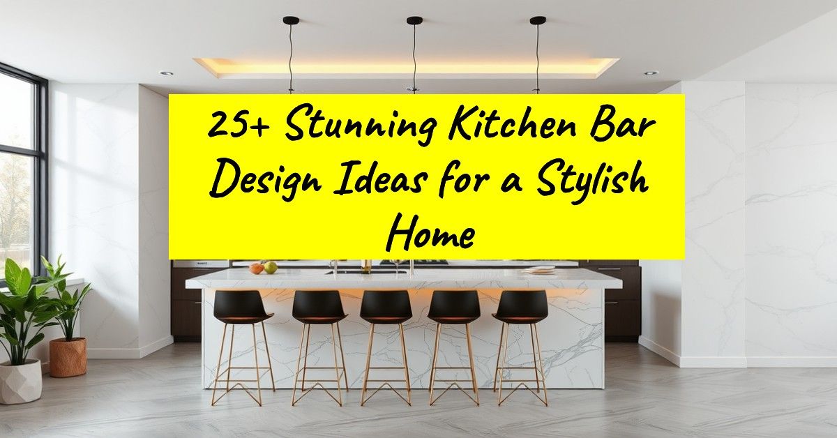 25+ Stunning Kitchen Bar Design Ideas for a Stylish Home