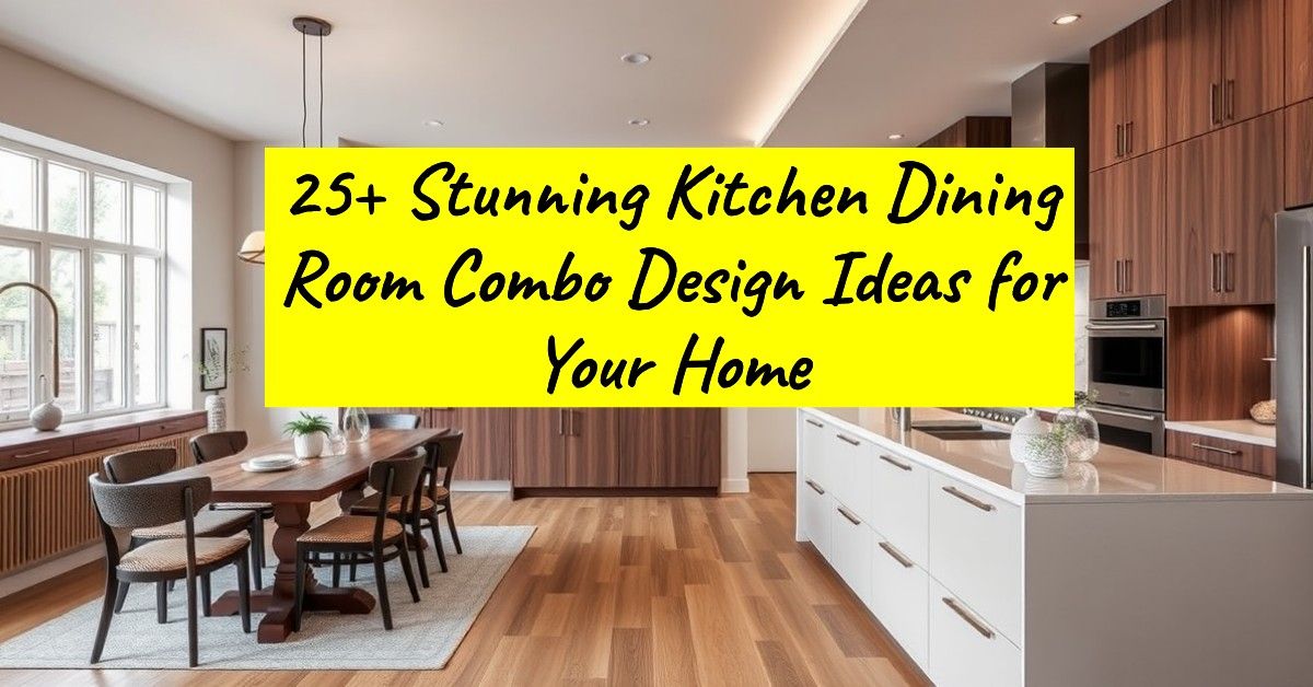 25+ Stunning Kitchen Dining Room Combo Design Ideas for Your Home