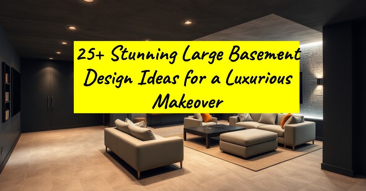 25+ Stunning Large Basement Design Ideas for a Luxurious Makeover