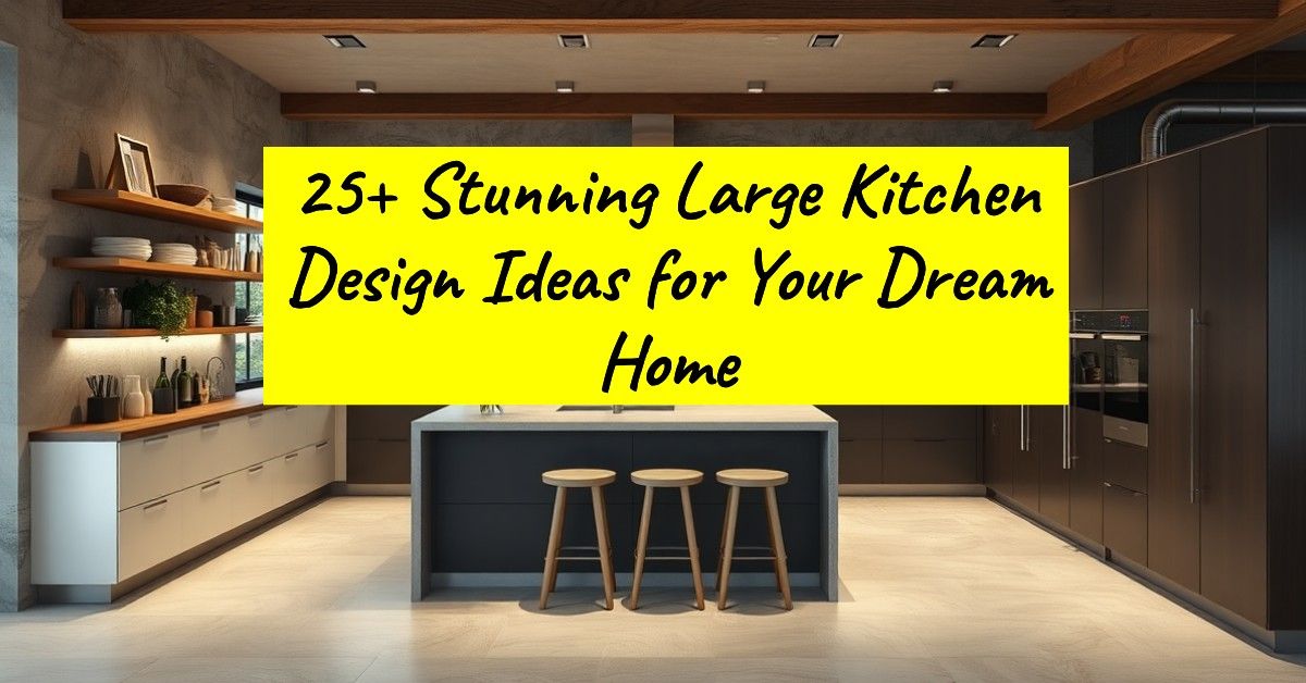 25+ Stunning Large Kitchen Design Ideas for Your Dream Home