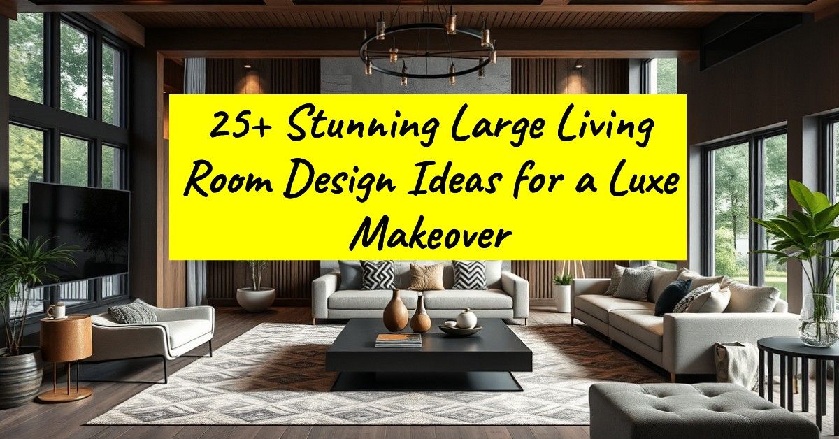 25+ Stunning Large Living Room Design Ideas for a Luxe Makeover