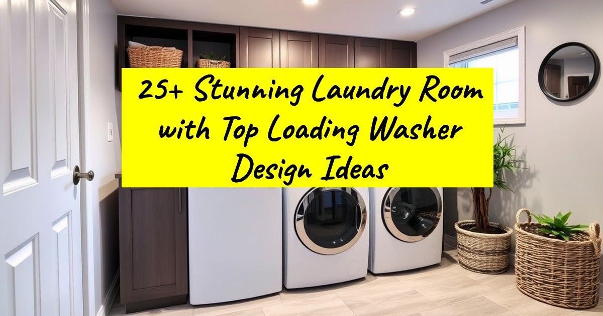 25+ Stunning Laundry Room with Top Loading Washer Design Ideas