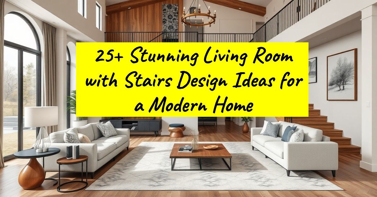 25+ Stunning Living Room with Stairs Design Ideas for a Modern Home