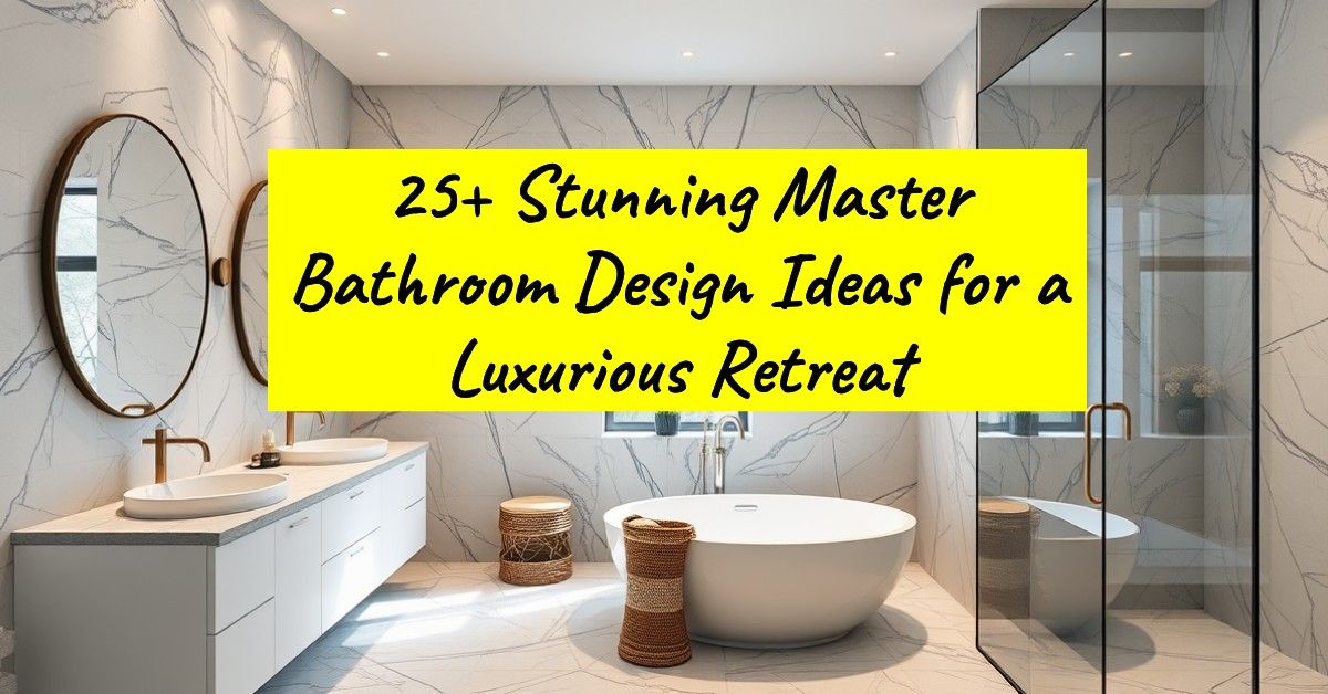 25+ Stunning Master Bathroom Design Ideas for a Luxurious Retreat