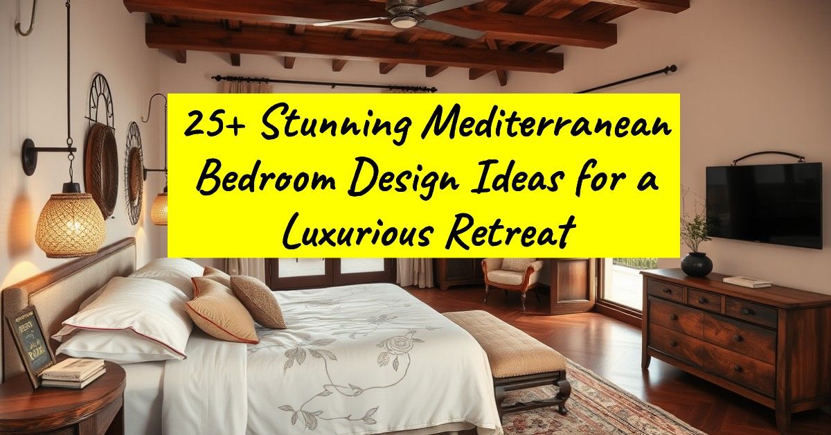 25+ Stunning Mediterranean Bedroom Design Ideas for a Luxurious Retreat