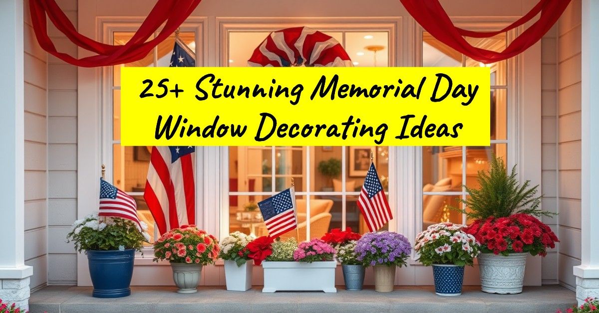 25+ Stunning Memorial Day Window Decorating Ideas