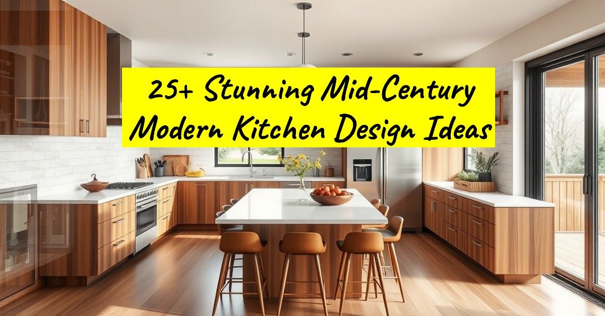 25+ Stunning Mid-Century Modern Kitchen Design Ideas