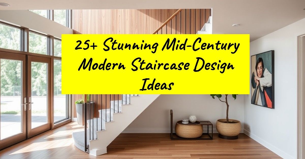 25+ Stunning Mid-Century Modern Staircase Design Ideas