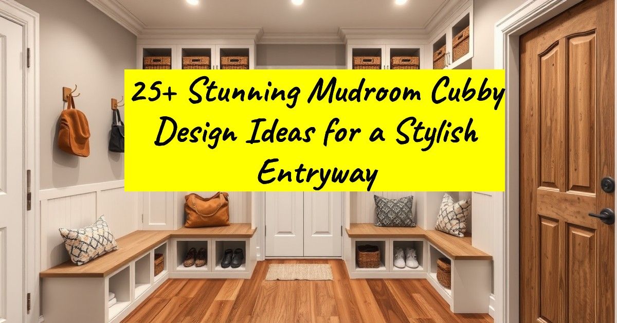 25+ Stunning Mudroom Cubby Design Ideas for a Stylish Entryway