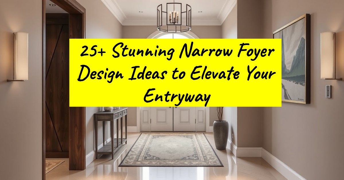 25+ Stunning Narrow Foyer Design Ideas to Elevate Your Entryway