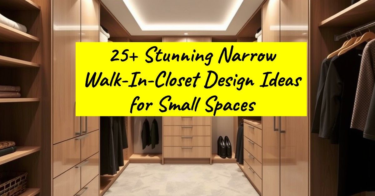 25+ Stunning Narrow Walk-In-Closet Design Ideas for Small Spaces