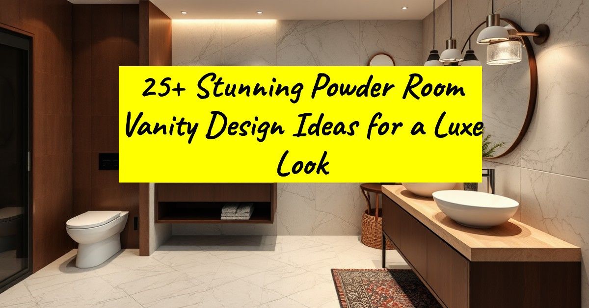 25+ Stunning Powder Room Vanity Design Ideas for a Luxe Look