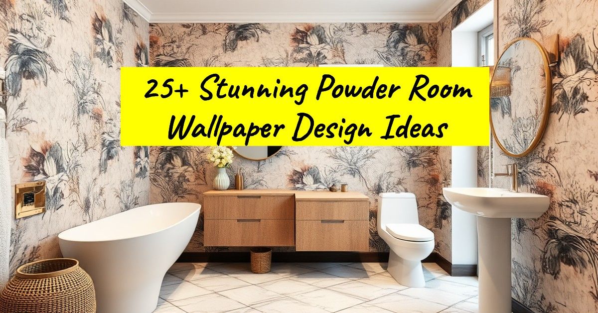 25+ Stunning Powder Room Wallpaper Design Ideas