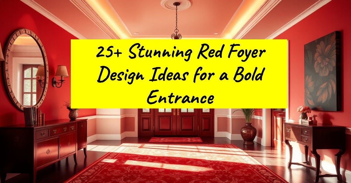 25+ Stunning Red Foyer Design Ideas for a Bold Entrance