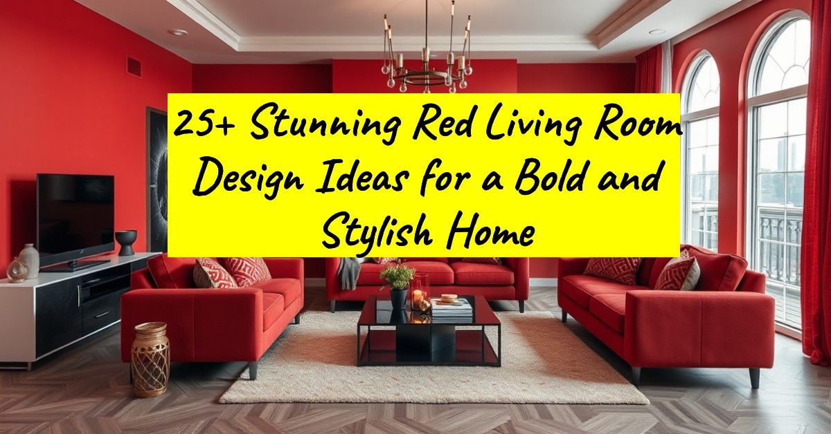 25+ Stunning Red Living Room Design Ideas for a Bold and Stylish Home